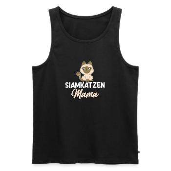 Siamkatze Katze - Männer Premium Bio Tank Top - Schwarz - Vorne - Michal (187cm)
