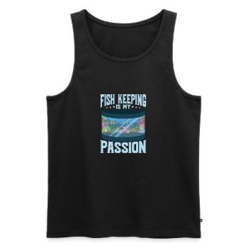 Fish Keeping Is My Passion Fish Keeping Aquarium O - Men's Premium Organic Tank Top - black - Front - Michal (187cm)