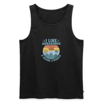 I Like Aquariums & Maybe 3 People Aquarium Owner - Männer Premium Bio Tank Top - Schwarz - Vorne - Michal (187cm)