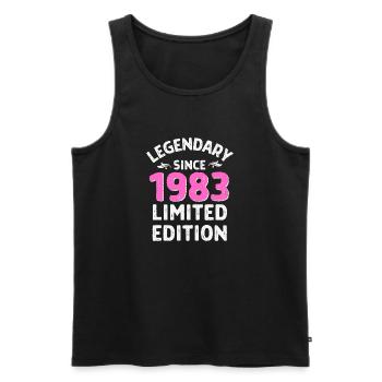Geboren 1983, Legende seitdem - Männer Premium Bio Tank Top - Schwarz - Vorne - Michal (187cm)