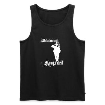 Waffen ändern sich Krieger nicht Soldaten Sparta - Männer Premium Bio Tank Top - Schwarz - Vorne - Michal (187cm)