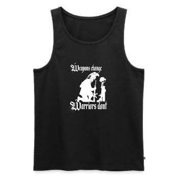 Waffen ändern sich Krieger nicht Soldaten Sparta - Männer Premium Bio Tank Top - Schwarz - Vorne - Michal (187cm)