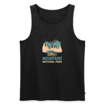 Nationalpark Walder Vintage Outdoor Wildlife - Männer Premium Bio Tank Top - Schwarz - Vorne - Michal (187cm)