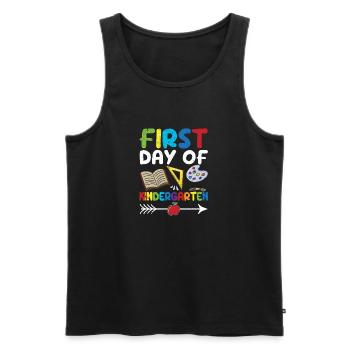 1. Tag des Kindergartens Zurück zur Schule Erste - Männer Premium Bio Tank Top - Schwarz - Vorne - Michal (187cm)