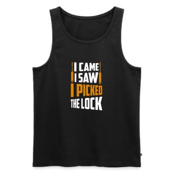 I Came, I Saw, I Picked The Lock Lockpicker Locksm - Männer Premium Bio Tank Top - Schwarz - Vorne - Michal (187cm)