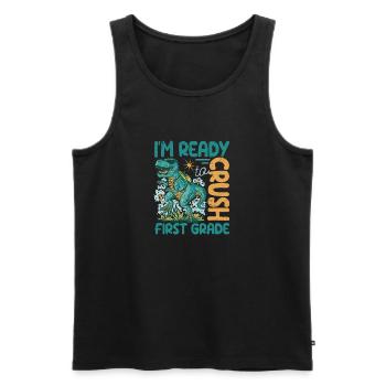 I'm ready to nursery dinosaurs back - Men's Premium Organic Tank Top - black - Front - AI Model Male 178 light (178cm)