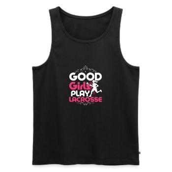 Good Girls Play Lacrosse Lifestyle Player - Débardeur bio Premium Homme - noir - Devant - Michal (187cm)