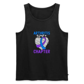 Arthritis Is Just One Chapter - Men's Premium Organic Tank Top - black - Front - AI Model Male 178 light (178cm)