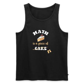 Mathe ist ein Stück Kuchen Happy Pi Day - Männer Premium Bio Tank Top - Schwarz - Vorne - Michal (187cm)