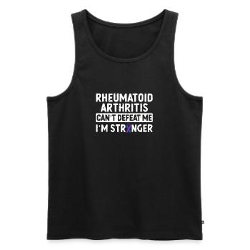 Rheumatoid arthritis can't beat me, - Men's Premium Organic Tank Top - black - Front - AI Model Male 178 light (178cm)
