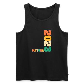 Maturité 2023 Maturité Graduation - Débardeur bio Premium Homme - noir - Devant - Michal (187cm)