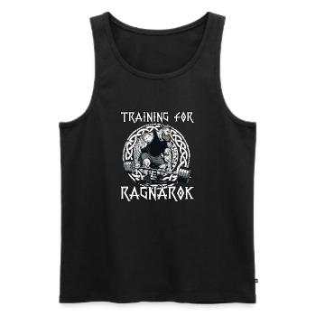 Wikinger Training for Ragnarok Krieger Wikinger - Männer Premium Bio Tank Top - Schwarz - Vorne - Michal (187cm)