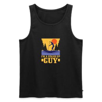 I'm A Stand Up Guy Stand Up Paddle Board - Männer Premium Bio Tank Top - Schwarz - Vorne - Michal (187cm)