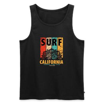 surf california summer time 2023 vintage - Men's Premium Organic Tank Top - black - Front - Michal (187cm)