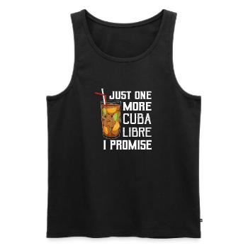 Juste un Cuba Libre de plus Je promets de boire du rhum - Débardeur bio Premium Homme - noir - Devant - AI Model Male 178 light (178cm)
