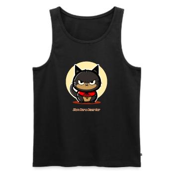 Chat : I'am not a Kitty Cat, humour, cadeau - Débardeur bio Premium Homme - noir - Devant - Michal (187cm)