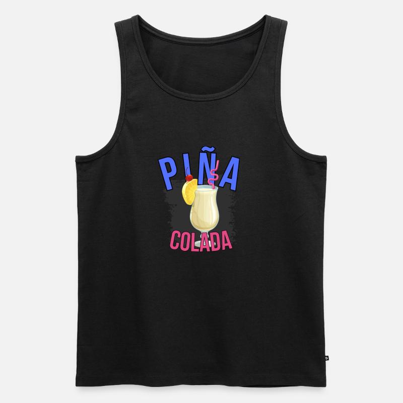 Pina Colada - Männer Premium Bio Tank Top - Schwarz