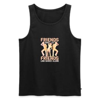 Friends Don’t Let Friends Linedance Alone Western - Débardeur bio Premium Homme - noir - Devant - Michal (187cm)