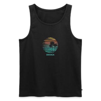 Oaxaca Mexico Cool Souvenir Vacation Artistic - Men's Premium Organic Tank Top - black - Front - Michal (187cm)