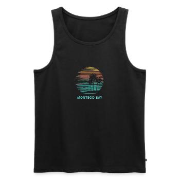 Montego Bay Jamaica Cool Souvenir Vacation - Men's Premium Organic Tank Top - black - Front - Michal (187cm)