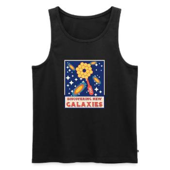 Neue Galaxien entdecken - Männer Premium Bio Tank Top - Schwarz - Vorne - AI Model Male 178 light (178cm)