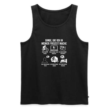 Fahrrad Mountainbike - Männer Premium Bio Tank Top - Schwarz - Vorne - Michal (187cm)