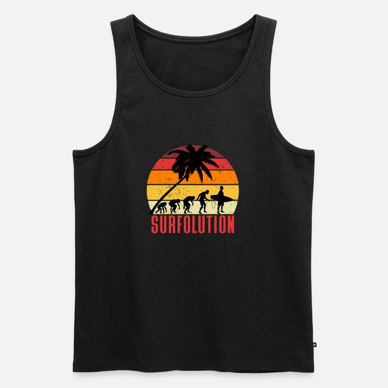 Surf Evolution Surfolution - Männer Premium Bio Tank Top - Schwarz