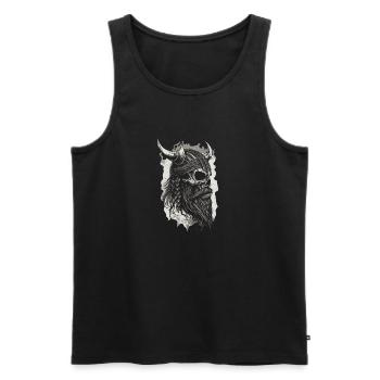 Viking païen Guerrier nordique Viking - Débardeur bio Premium Homme - noir - Devant - AI Model Male 178 light (178cm)