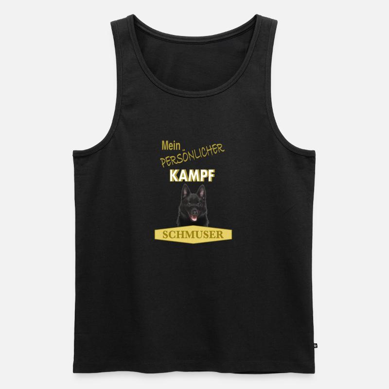 Persönlicher Kampfschmuser - Schipperke - Männer Premium Bio Tank Top - Schwarz
