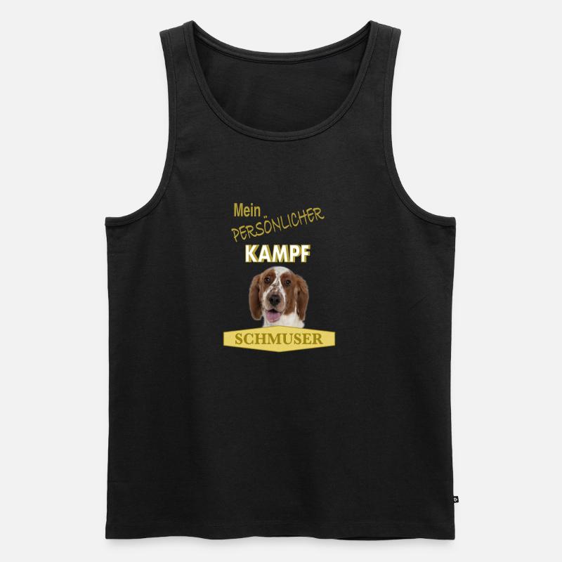 Persönlicher Kampfschmuser - Springer Spaniel - Männer Premium Bio Tank Top - Schwarz