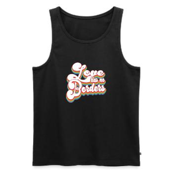 Liebe kennt keine Grenzen - Pride Month LGBTQ - Männer Premium Bio Tank Top - Schwarz - Vorne - Michal (187cm)