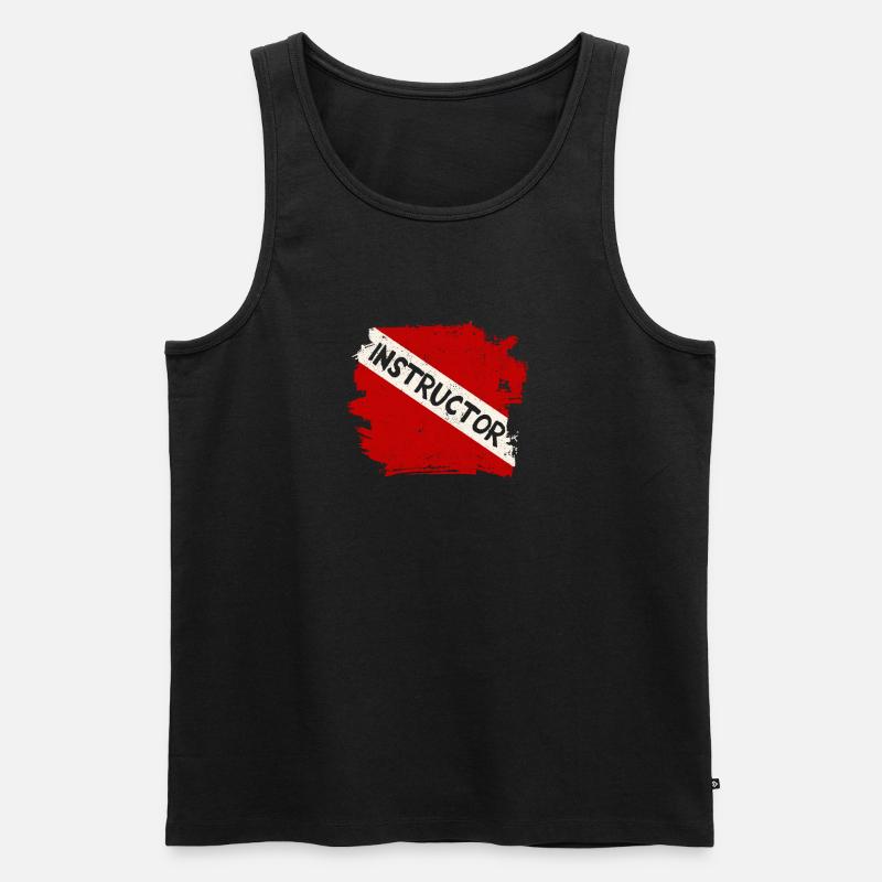 Tauchlehrer Taucher Tieftauchen Divemaster Student - Männer Premium Bio Tank Top - Schwarz