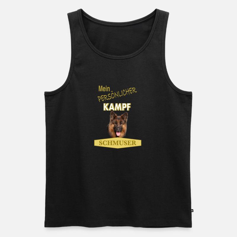 Persönlicher Kampfschmuser - Deutscher Schäferhund - Männer Premium Bio Tank Top - Schwarz