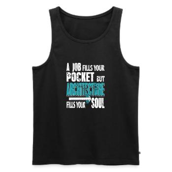 Architecture Fills Your Soul Retro Funny Architect - Men's Premium Organic Tank Top - black - Front - Michal (187cm)