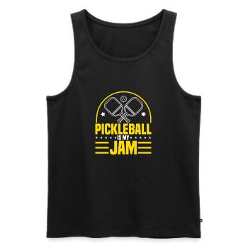 Pickleball Raquette de pickleball Padel - Débardeur bio Premium Homme - noir - Devant - Michal (187cm)