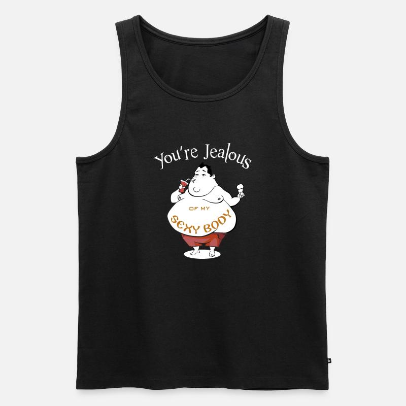 Körper - Männer Premium Bio Tank Top - Schwarz