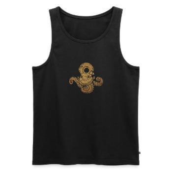 Diving Octopus Helmet Diver Snorkeling Kraken - Men's Premium Organic Tank Top - black - Front - AI Model Male 178 light (178cm)
