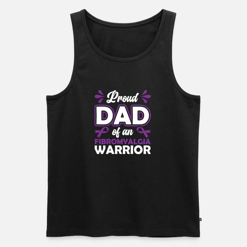 Stolzer Bruder Eines Fibromyalgie-kriegers - Männer Premium Bio Tank Top - Schwarz