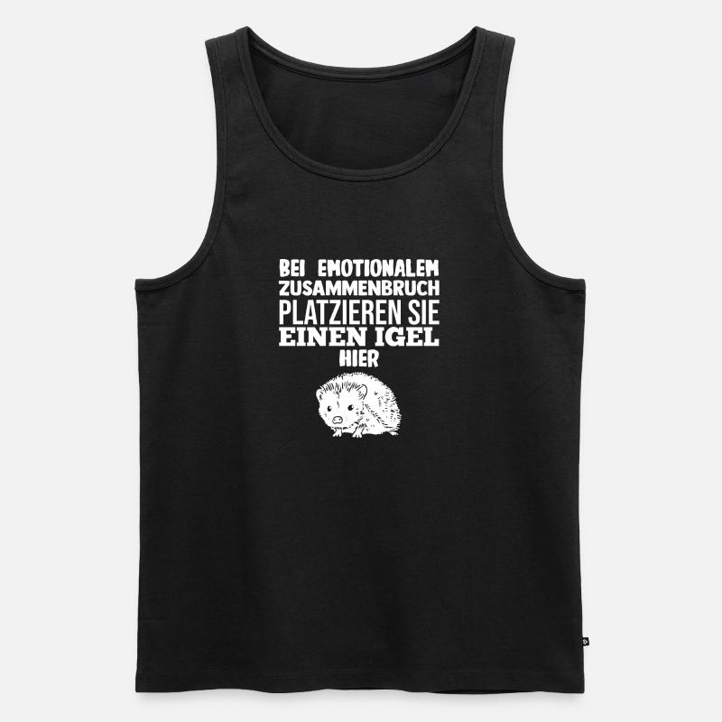 Tiermotiv Igel - Männer Premium Bio Tank Top - Schwarz