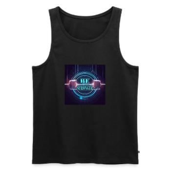 GYMNASE - Débardeur bio Premium Homme - noir - Devant - AI Model Male 178 light (178cm)