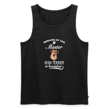 Beware of the master, harmless Irish Terrier - Männer Premium Bio Tank Top - Schwarz - Vorne - Michal (187cm)