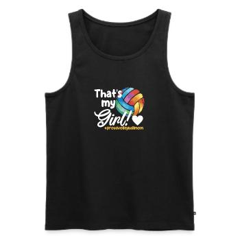 C’est ma fille fière maman de volleyball drôle - Débardeur bio Premium Homme - noir - Devant - Michal (187cm)