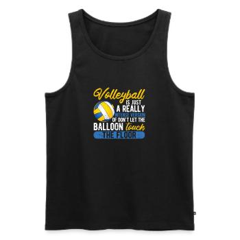 Volleyball ist nur eine wirklich intensive Version - Männer Premium Bio Tank Top - Schwarz - Vorne - AI Model Male 178 light (178cm)