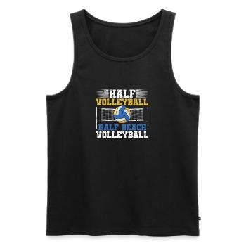 Half Beach Volleyball Players Coaches Fans Sports in the - Men's Premium Organic Tank Top - black - Front - Michal (187cm)