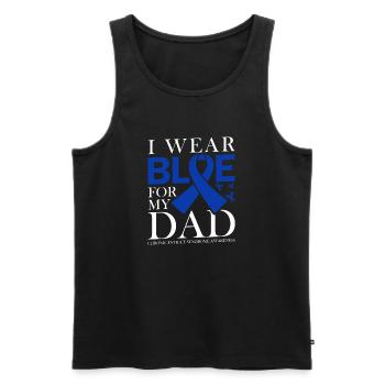 Ich Trage Blau Für Meinen Vater - Bewusstsein Für - Männer Premium Bio Tank Top - Schwarz - Vorne - AI Model Male 178 light (178cm)