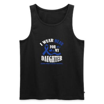 I wear blue for my son - awareness of - Men's Premium Organic Tank Top - black - Front - Michal (187cm)