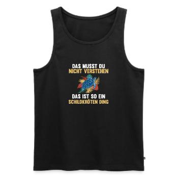 Schildkröte Schildkröten - Männer Premium Bio Tank Top - Schwarz - Vorne - AI Model Male 178 light (178cm)