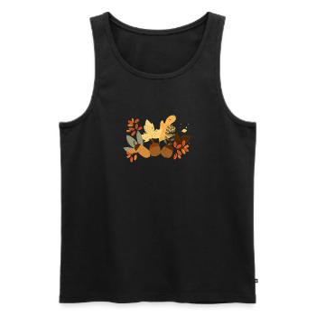 Herbstblätter Eicheln Herbst Eichhörnchen Ernte - Männer Premium Bio Tank Top - Schwarz - Vorne - AI Model Male 178 light (178cm)