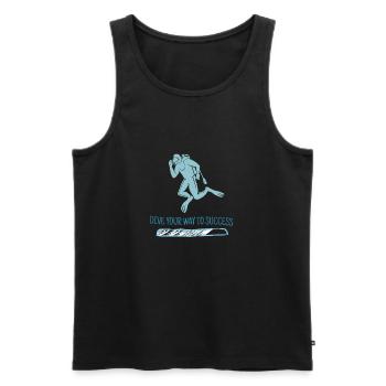 Dive Your Way To Success Retro Diver Designs - Men's Premium Organic Tank Top - black - Front - Michal (187cm)