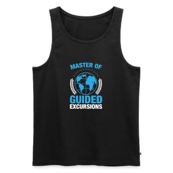 Master Guided Excursions Adventure Expert - Men's Premium Organic Tank Top - black - Front - AI Model Male 178 light (178cm)